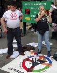 Disabled people Against Cuts protest the Tory Party Conference